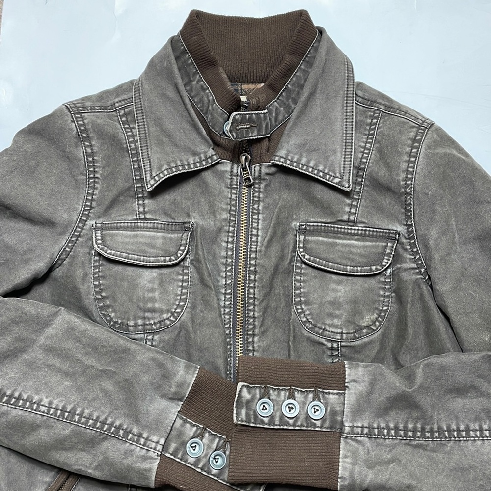 Free People Flannel Lined Bomber Jacket Medium
